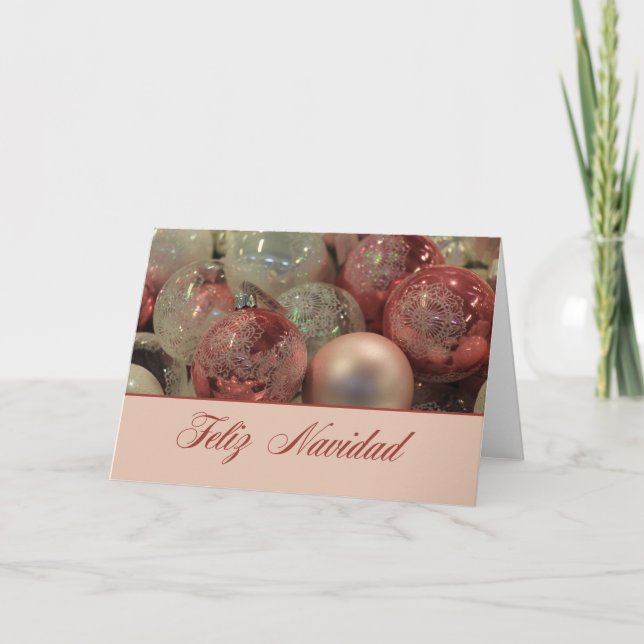 Feliz Navidad jul Ornaments Helgkort (Framsida)