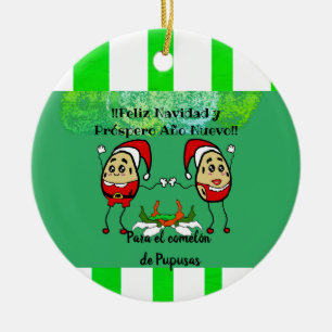 Feliz Navidad jul para el Comelón Pupusas Julgransprydnad Keramik