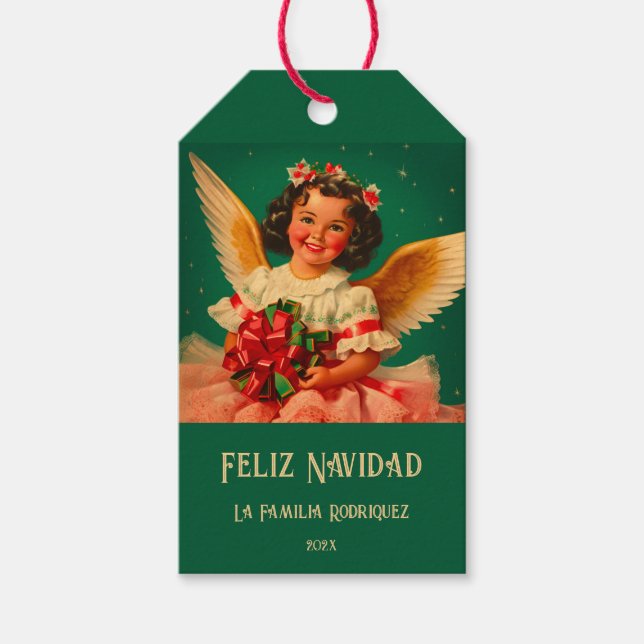 "Feliz Navidad" jul Presentetikett (Framsidan)
