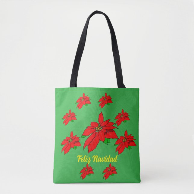 Feliz Navidad jul Tote Bag Tygkasse (Framsida)