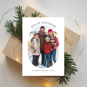 Feliz Navidad-julfamiljen Capsule Photo Julkort