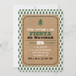FELIZ NAVIDAD Julgran Fiesta-inbjudningar