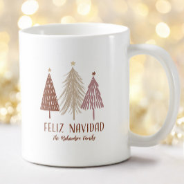Feliz Navidad Julgran Helgdag Elegant Kaffemugg