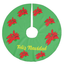 Feliz Navidad Julgran Skirt Julgransmatta Borstad Polyester