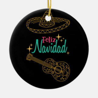 feliz navidad julgransprydnad keramik
