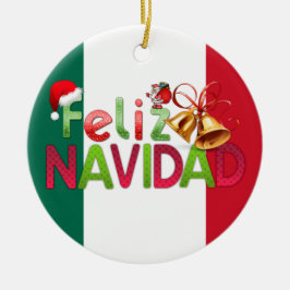 Feliz Navidad Julgransprydnad Keramik