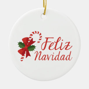 Feliz Navidad Julgransprydnad Keramik