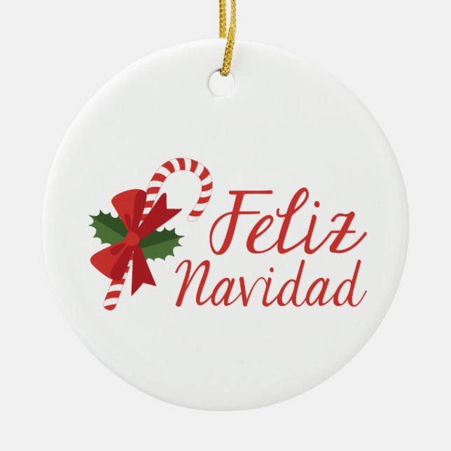 Feliz Navidad Julgransprydnad Keramik (Framsidan)