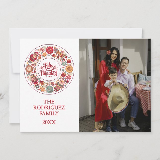 Feliz Navidad Julkort (Framsida)