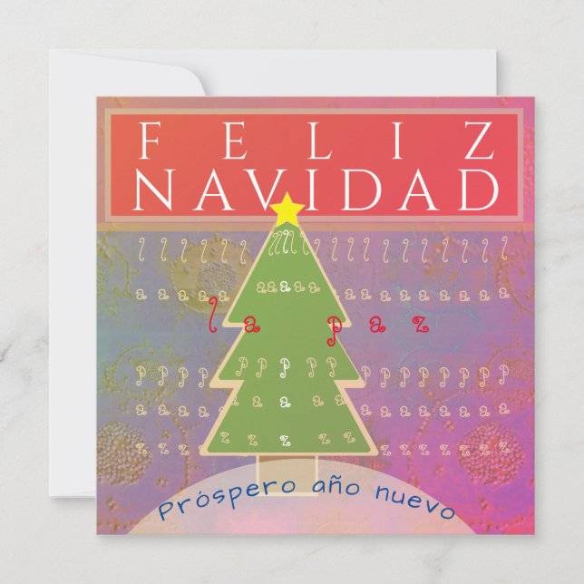 "Feliz Navidad" julkort Hälsning Tack Kort (Framsida)