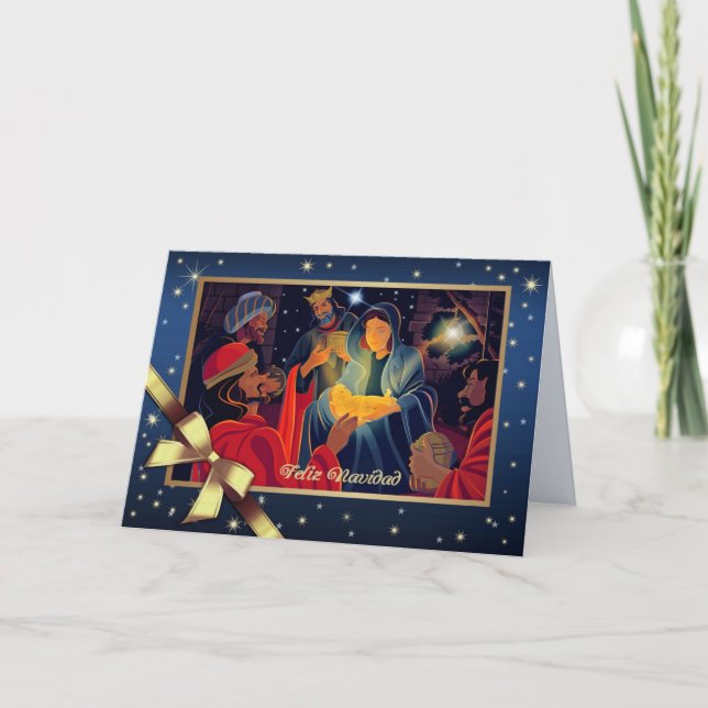 Feliz Navidad. Julkort på spanska Helgkort (Framsida)
