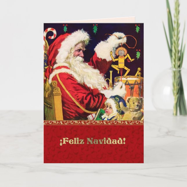 Feliz Navidad. Julkort på spanska Helgkort (Framsida)