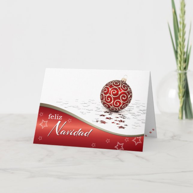 Feliz Navidad. Julkort på spanska Helgkort (Framsida)