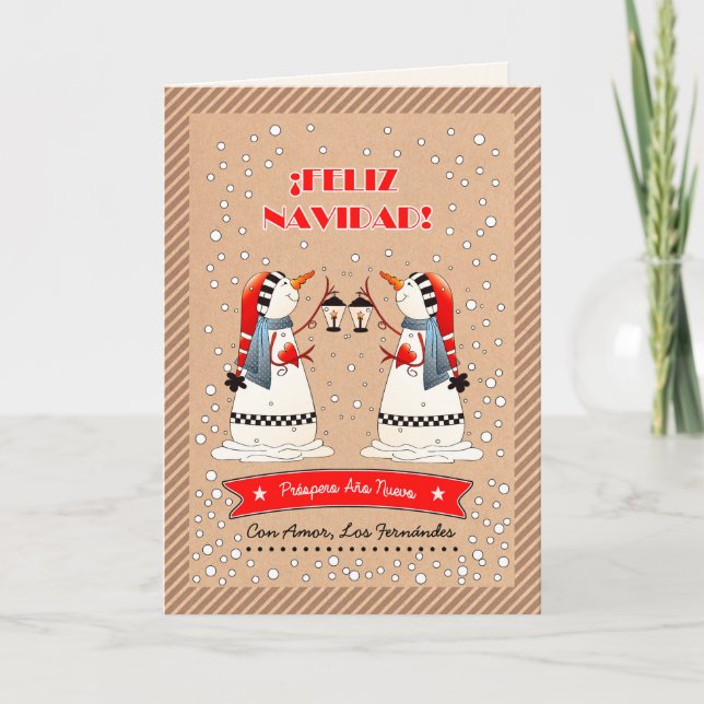 Feliz Navidad. Julkort på spanska Helgkort (Framsida)