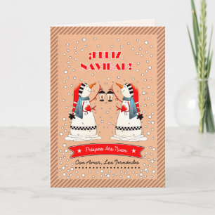 Feliz Navidad. Julkort på spanska Helgkort