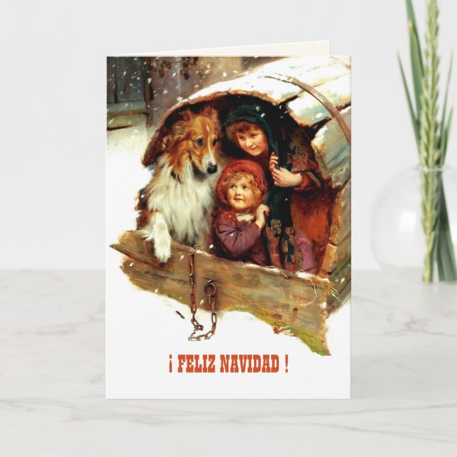 Feliz Navidad. Julkort på spanska Helgkort (Framsida)