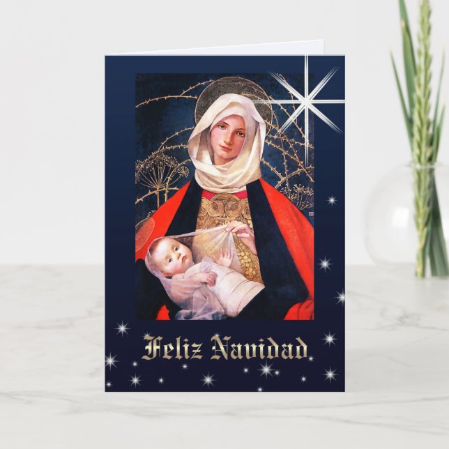 Feliz Navidad. Julkort på spanska Helgkort (Framsida)