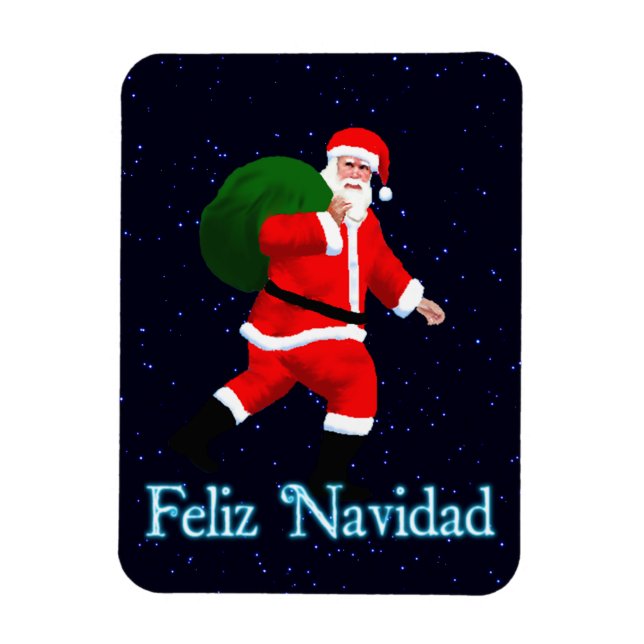 Feliz Navidad - Jultomten Magnet (Vertikal)