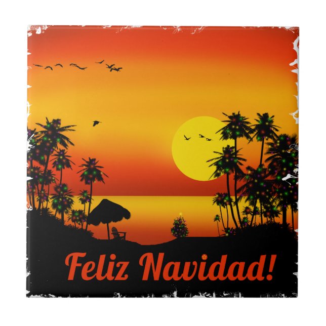 feliz Navidad Kakelplatta (Framsidan)