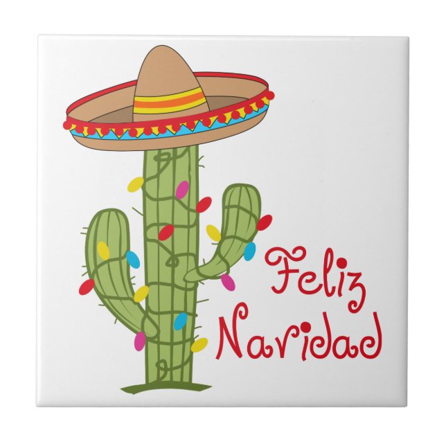 Feliz Navidad Kakelplatta (Framsidan)