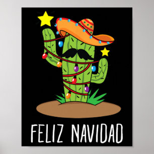 Feliz Navidad Kaktus - Mexikansk Träd Jul i J Poster
