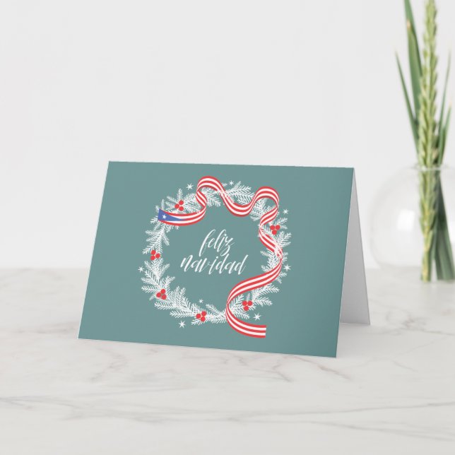 Feliz Navidad-kort för utandning av flett Helgdag Helgkort (Framsida)