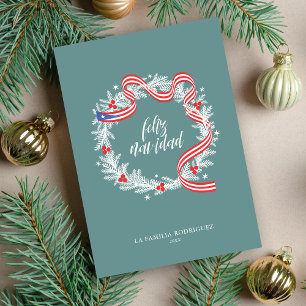 Feliz Navidad-kort för utandning av flett Helgdag Julkort