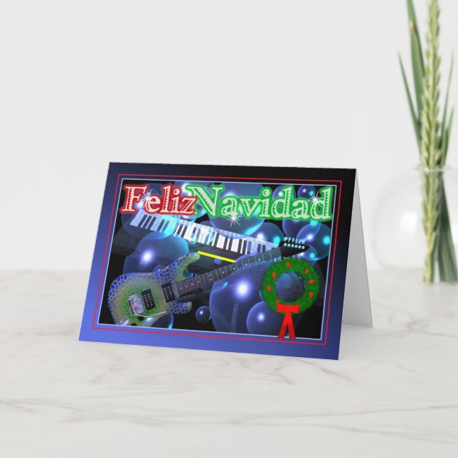 Feliz Navidad kort vid valxart (Framsida)