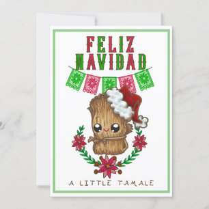 Feliz Navidad - Liten Tamale Spansk/Engelsk Text Julkort