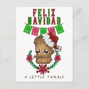 Feliz Navidad - Little Tamale Spain/English Text Vykort
