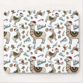 Feliz Navidad Llama Mousepad Musmatta