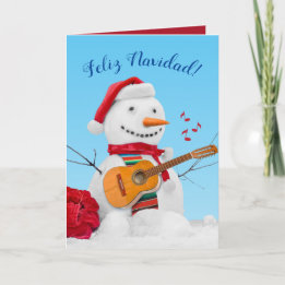 Feliz Navidad "Mariachi jul" Snögubbe Helgkort