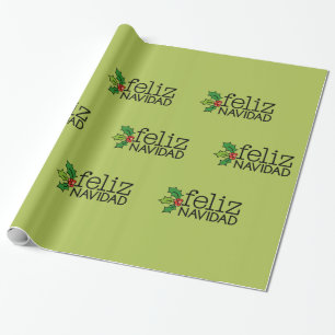 Feliz Navidad med juljärnek Presentpapper