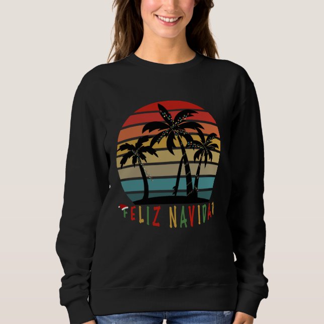 Feliz Navidad Merry Christmas Island Vibe Fun Holi T Shirt (Framsida)