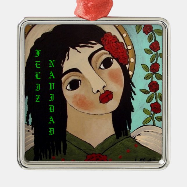 Feliz Navidad mexikanängel Julgransprydnad Metall (Framsidan)