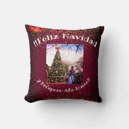 Feliz Navidad Modern Glitter Lettering jul Kudde