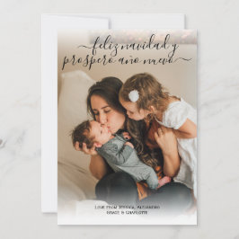 Feliz Navidad Modern julfotokort Inbjudningar