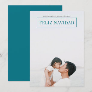 Feliz Navidad Modern julkort för Grönt Inbjudningar