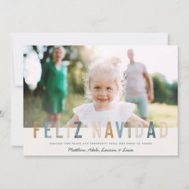 Feliz navidad modern typografi Julfoto Julkort