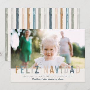 Feliz navidad modern typografi Julfoto Julkort