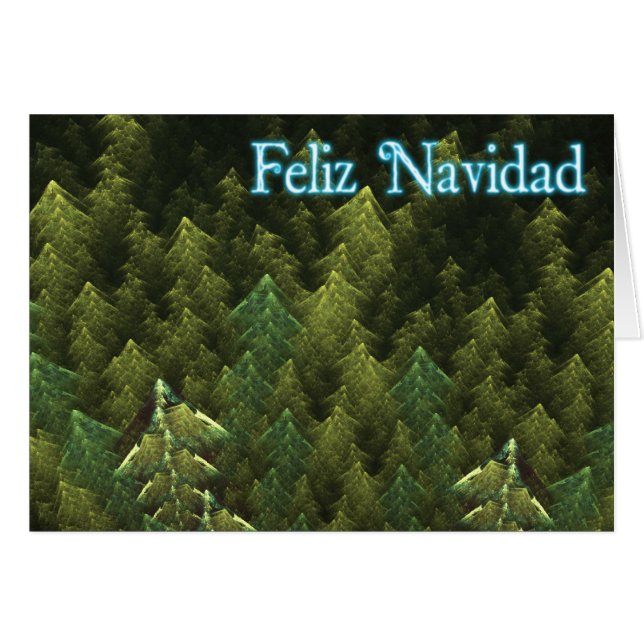 Feliz Navidad - Mörk Forest Hälsningskort (Framsidan Horizontal)