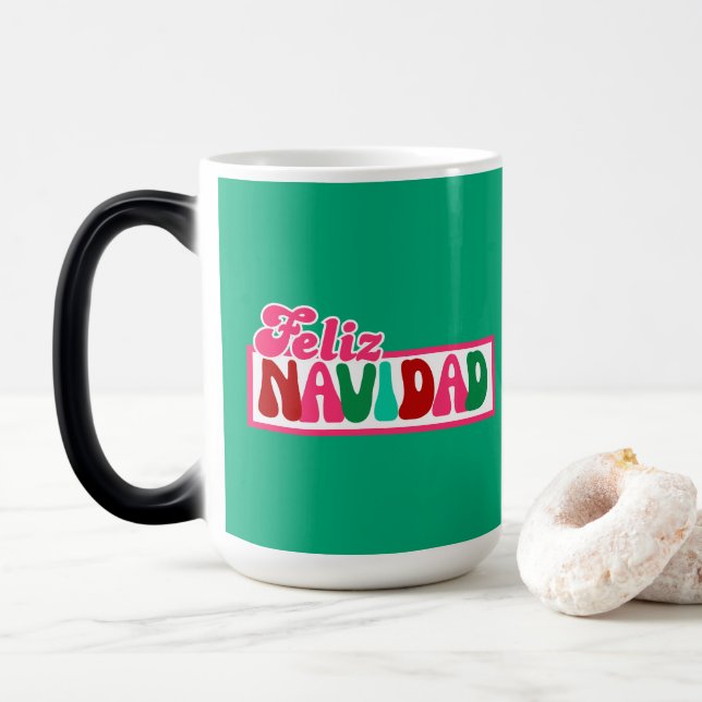 Feliz Navidad - Morphing Magisk Mugg (Med munk)