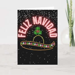 Feliz Navidad Neon Sombrero Helgdag Card Helgkort