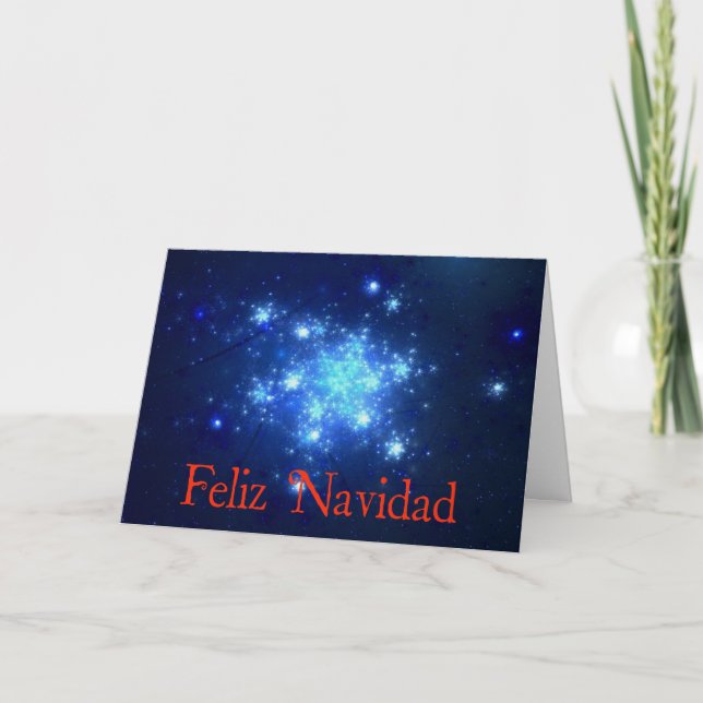 Feliz Navidad - Night Himmel Helgkort (Framsida)