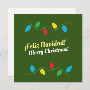 "Feliz Navidad" på engelska och spanska Helgdag Ca Julkort