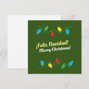 "Feliz Navidad" på engelska och spanska Högtid Ca Julkort