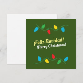  "Feliz Navidad" på engelska och spanska höjda jul Julkort