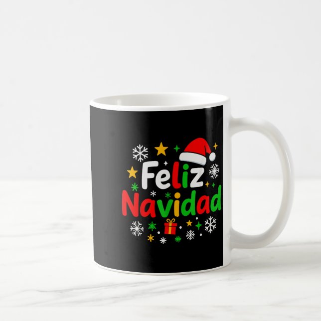 Feliz Navidad Pajamas Shirt, Cute Spanish Mexican  Kaffemugg (Höger)