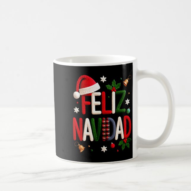 Feliz Navidad Pajamas Spanish Mexican Christmas Bo Kaffemugg (Höger)