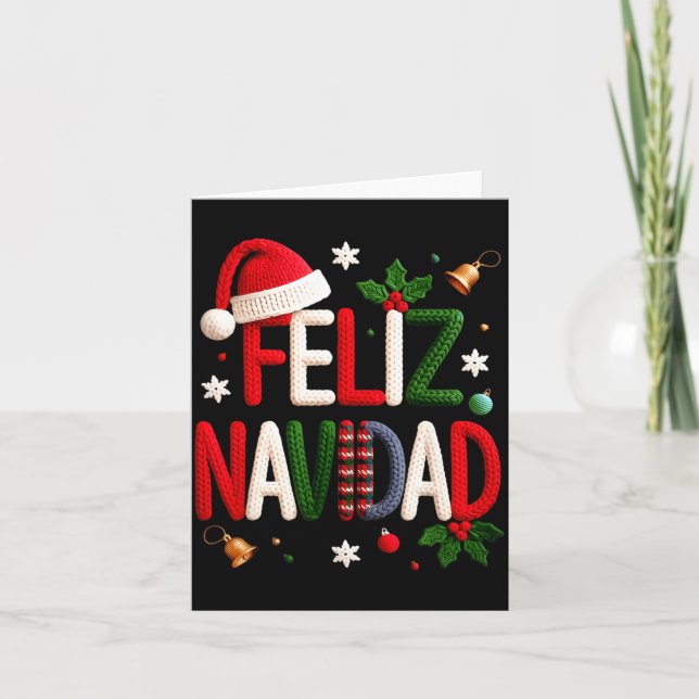 Feliz Navidad Pajamas Spanish Mexican Christmas Bo Kort (Framsida)